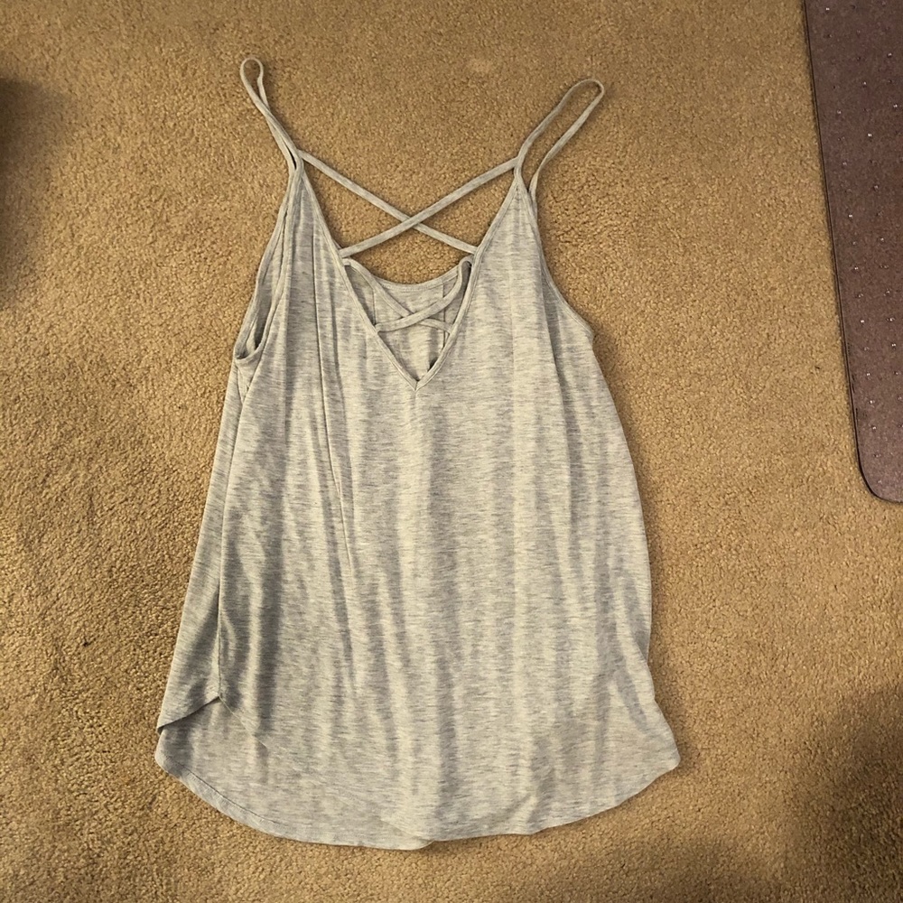 Grey criss cross tank